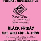 The ZineWiki.com edit-a-thon! 27 November, 2020!
